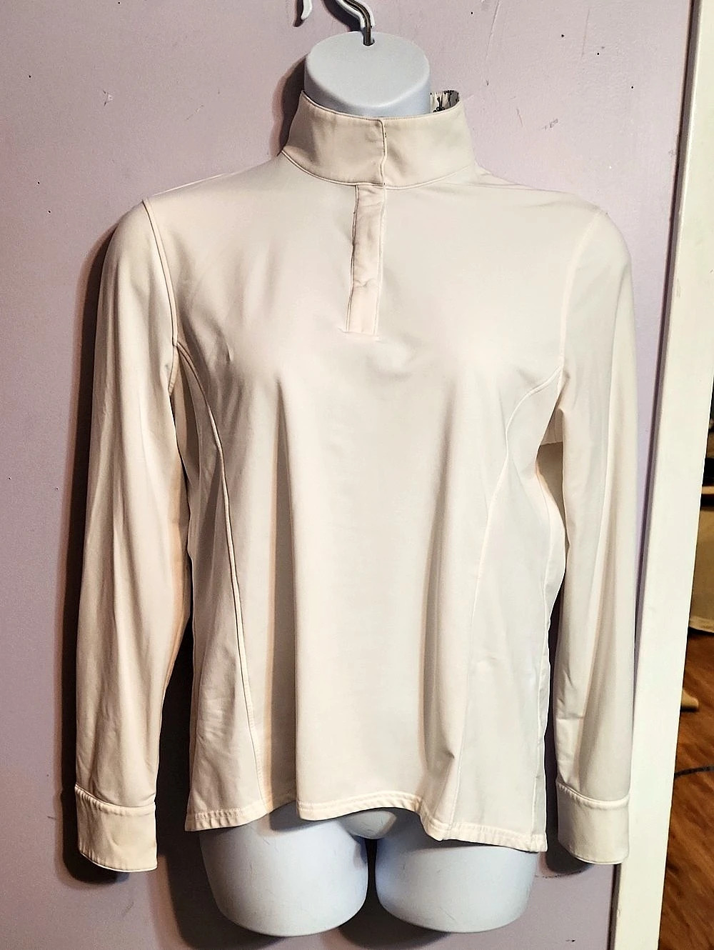 Kerrits Women's Quarter-Zip Equestrian Competition  Show Shirt White XL